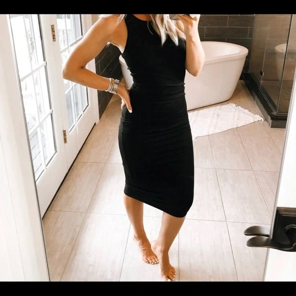 jacquard fit and flare midi dress Aline Fit and Flare Straight Across Neck Jacquard Midi Dress